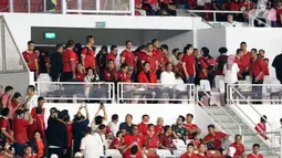 Dalam pertandingan yang disaksikan langsung oleh Presiden Joko Widodo atau Jokowi tersebut Timnas Indonesia harus menelan kekalahan 0-2 dari Argentina. (Liputan6.com/Helmi Fithriansyah)
