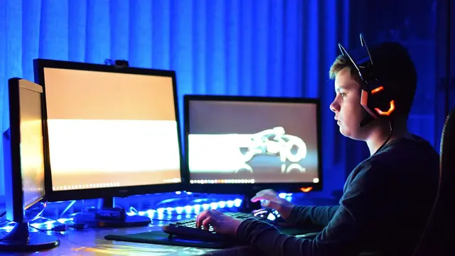Ilustrasi gaming monitor