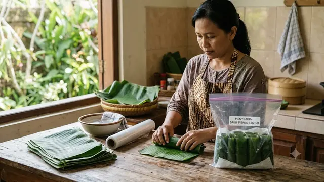 Ilustrasi Daun Pisang/AI Generated