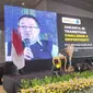Guru Besar Fakultas Ekonomi Universitas Indonesia (UI) Rhenald Kasali dalam acara talkshow Transisi Jakarta sebagai Ibu Kota Negara Menjadi Kota Bisnis Berskala Global dalam Menghadapi Resesi Ekonomi, Rabu (17/5/2023). (Liputan6.com/ Winda Nelfira)