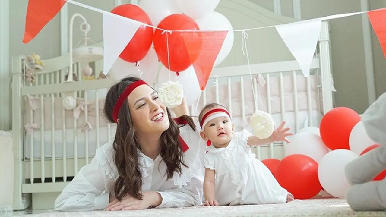 7 Potret Shandy Aulia Ajak Baby Claire Rayakan HUT RI ke-75, Seru Banget