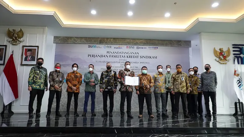 Bank BUMN anggota Himpunan Bank-bank Milik Negara (Himbara) memberikan fasilitas kredit sindikasi senilai Rp550 miliar kepada ITDC