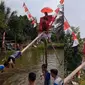 Lomba panjat pinang di Cianjur dengan hadiah janda muda jadi viral. (Dok: IG&nbsp;@unikinfold)