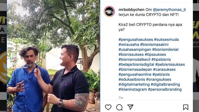 Unggahan Bobby Chen. (Foto: Dok. Instagram @mrbobbychen)