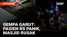 Gempa berkekuatan magnitudo 6,5 yang berpusat di Garut dirasakan sejumlah wilayah di Jawa Barat. Di Rumah Sakit Daerah Sukabumi pasien panik keluar ruangan karena khawatir akan dampak gempa. Sementara, di lokasi lainnya sebuah masjid nampak alami rus...