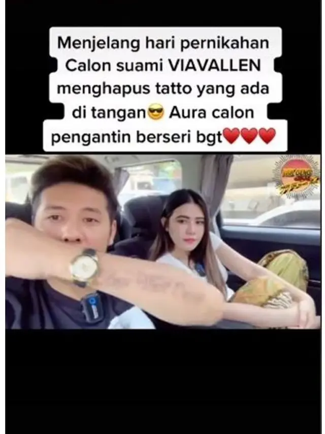 Chevra Yolandi dan Via Vallen saat membahas soal penghapusan tato. (Video via TikTok @aldhivallen)