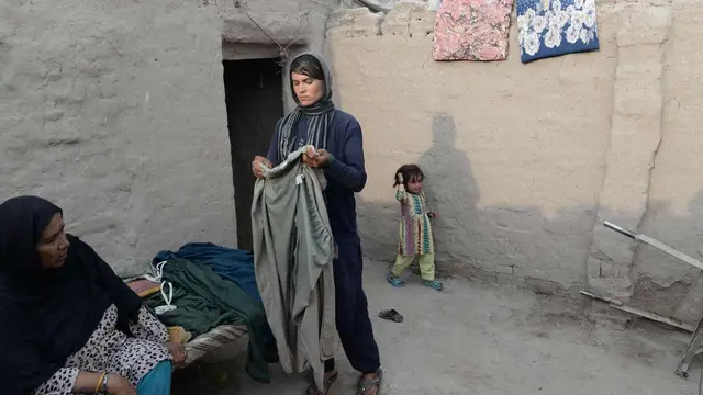 Sitara Wafadar, gadis Afghanistan yang hidupnya menyamar menjadi laki-laki. (AFP)