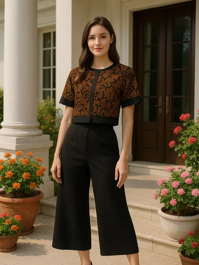 Model Baju Batik Kombinasi Kain Hitam