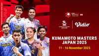 Nonton Badminton Kumamoto Masters Japan 2025, Eksklusif di Vidio