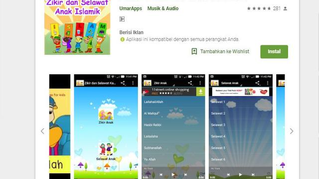 Aplikasi Zikir Selawat Anak Muslim