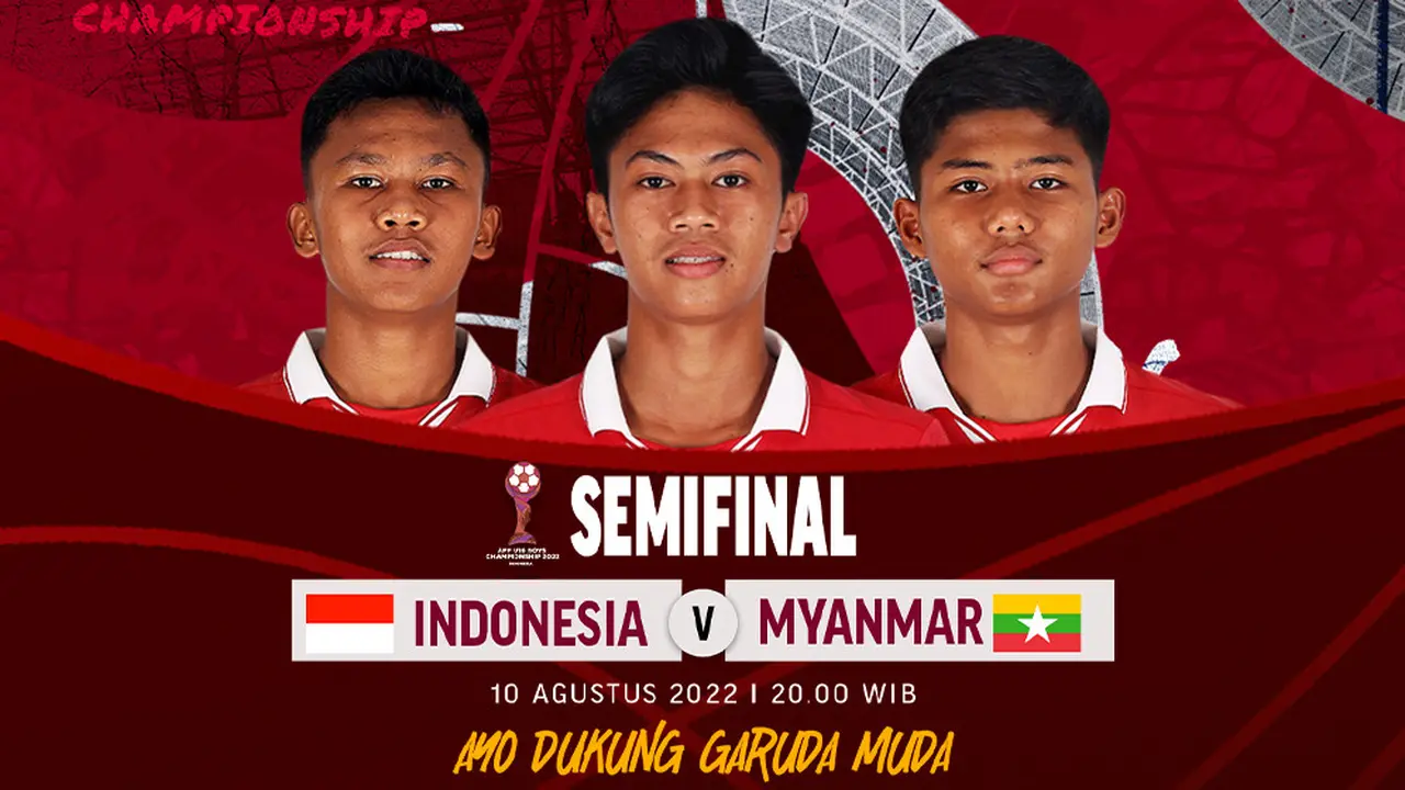 Link Live Streaming AFF U-16 2022 : Indonesia Vs Myanmar di Vidio, 10 Agustus 2022