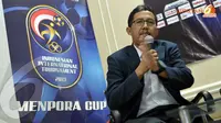 Joko Driyono, menerangkan bahwa event ini menggunakan format pertandingan setengah kompetisi dan diselenggarakan di dua kota yakni Bandung dan Malang  (Liputan6.com/ Helmi Fithriansyah)