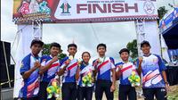 Atlet MTB Xco Kabupaten Lumajang boro medali di Cabor MTB Xco dalam ajang kejuaraan Pekan Olahraga Provinsi Jawa Timur ke VII tahun 2022 (Istimewa)