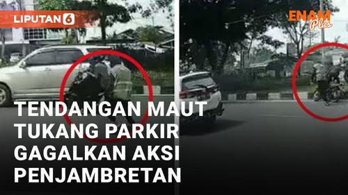 VIDEO: Aksi Heroik Tukang Parkir Gagalkan Penjambretan di Pekanbaru