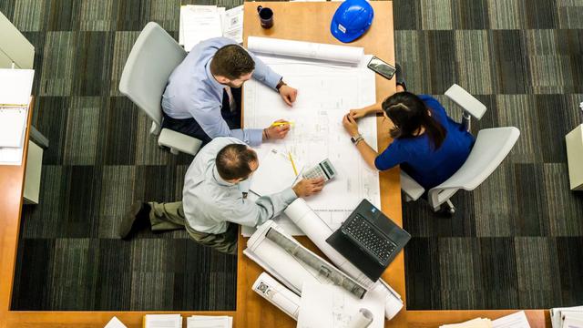 Ilustrasi bekerja, arsitek, arsitektur