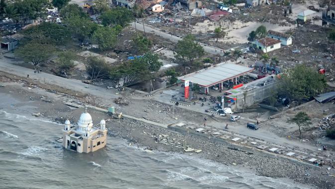 Begini Penampakan Kota Palu Pascagempa dan Tsunami dari Atas (Foto: Kementerian kelautan dan Perikanan)