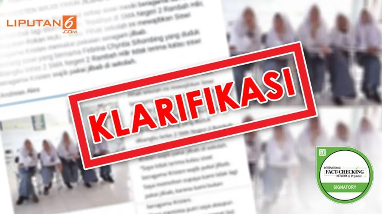 Banner Cek Fakta - Kewajiban Berjilbab Siswi SMAN di Rokan Hulu, Riau
