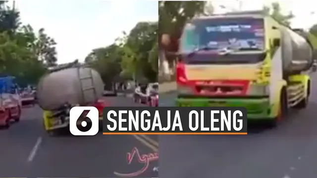 Baru-baru ini beredar video truk tangki yang oleng dijalanan. Ternyata truk itu memang sengaja dibuat oleng dan bergoyang-goyang untuk dibuat konten.