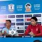 John Herdman dan Nadeo Argawinata mengikuti konferensi pers di Stadion Pakansari, Bogor, Jawa Barat, Minggu (26/7/2026) jelang laga melawan Kamboja di Piala AFF 2026 (Bola.com/Hery Kurniawan)