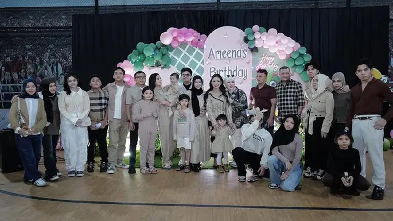6 Momen Ultah Ameena ke-3 Tahun, Undang Anak Panti Asuhan hingga Kumpul Keluarga