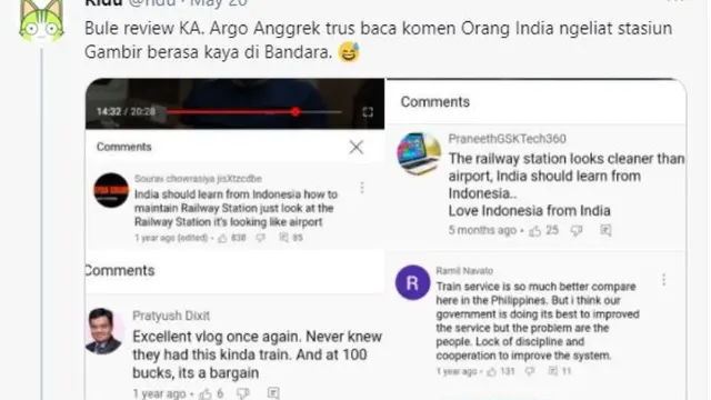 Warganet India Puji Kereta Indonesia dan Sebut Stasiun Gambir Seperti Bandara
