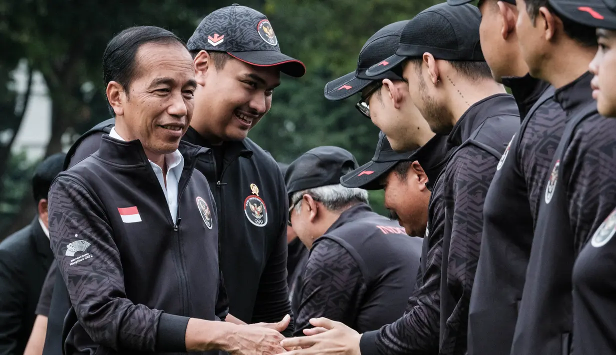 Kontingen Indonesia berjumlah 576 orang dengan rincian 413 atlet, 132 ofisial, dan 28 tim chef de mission (CdM). (Yasuyoshi CHIBA/AFP)