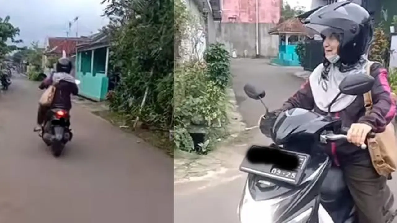 Nenek naik motor (Instagram/@hariankopas)