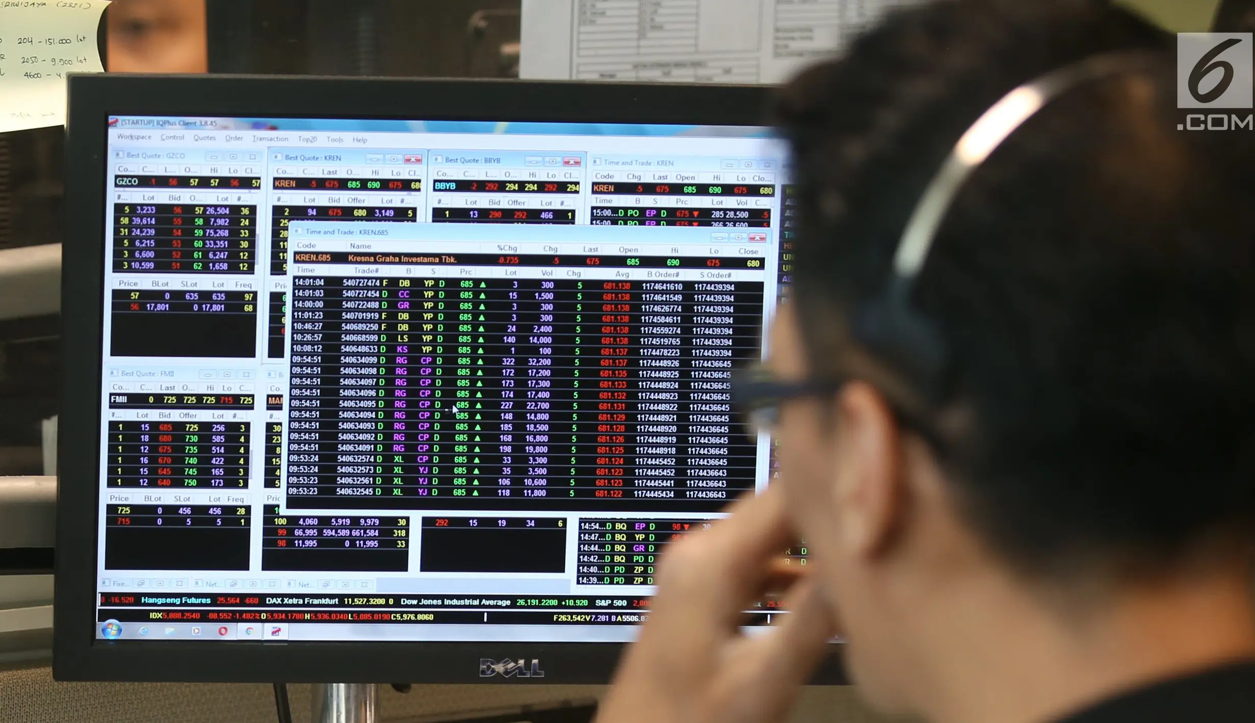 FOTO: Pasar Saham Indonesia Naik 23,09 Poin - Foto Liputan6.com