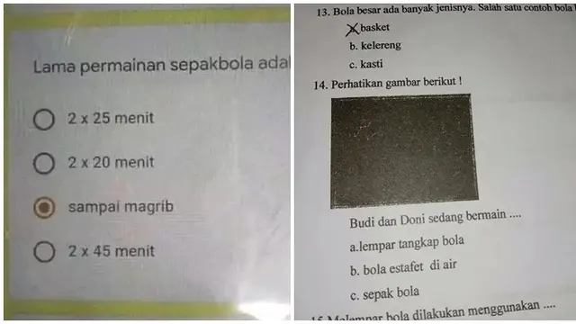 6 Soal Ulangan tentang Sepak Bola Ini Bikin Tepuk Jidat, Murid Mikir Keras