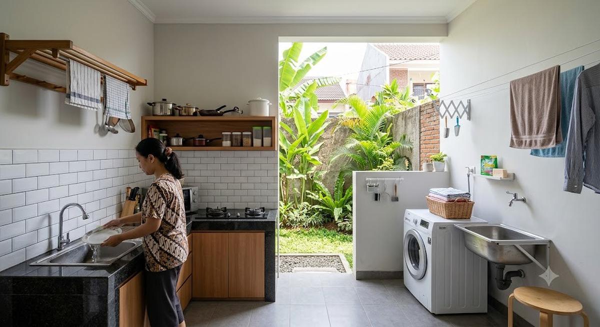 6 Desain Dapur dengan Area Cuci agar Tidak Lembap, Solusi Rumah Lebih Bersih