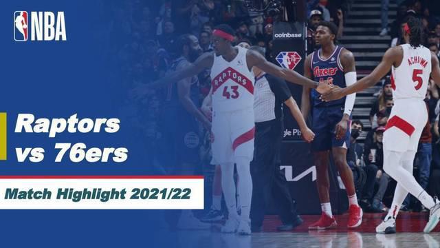 Berita video highlight NBA, pertandingan antara Toronto Raptors melawan Philadelphia 76ers pada pertandingan keempat babak playoff NBA 2021/2022,  Minggu (24/4/2022).