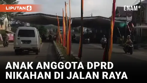 VIDEO: Nikahan Anak Anggota DPRD Kepri, Tenda Acara Tutupi Jalan Raya