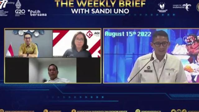 Menparekraf Sandiaga Uno di Weekly Press Briefing