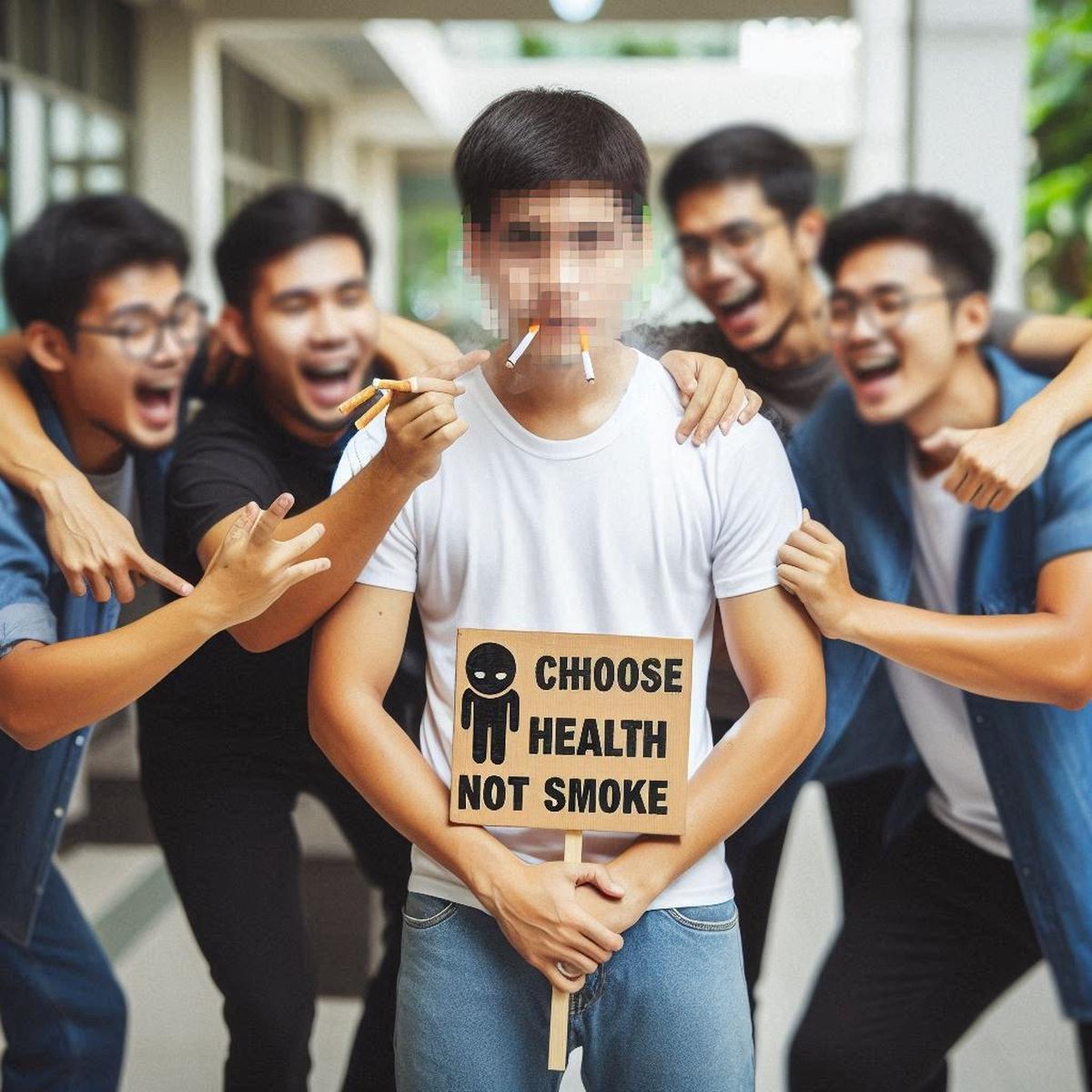 Ilustrasi Menolak Rokok