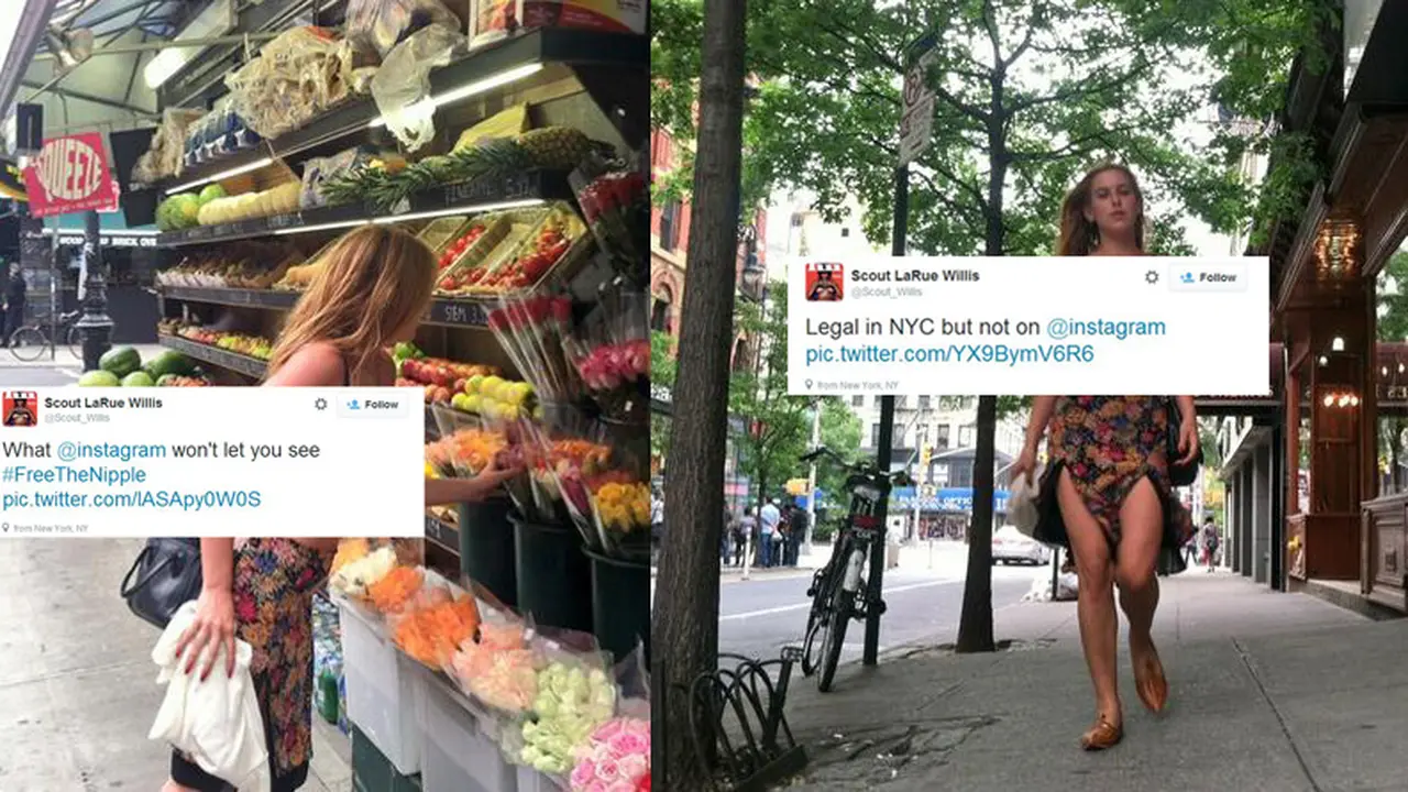 Protes Instagram, Putri Bruce Willis Telanjang Dada Keliling NYC