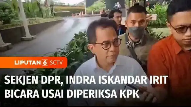 Usai diperiksa KPK, Sekjen DPR RI, Indra Iskandar memilih bungkam. Indra diperiksa dalam kasus dugaan korupsi pengadaan sarana kelengkapan rumah dinas anggota DPR tahun 2020.