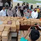 Kapolres Empat Lawang AKBP Wahyu menggelar konferensi pers terkait penangkapan pengedar narkoba jenis ganja seberat 748 Kilogram (Dok. Humas Polres Empat Lawang / Nefri Inge)