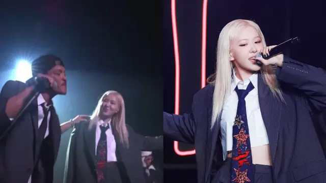 Gaya Rose BLACKPINK Saat Datang ke MAMA Awards 2024 Bareng Bruno Mars. (Dok: Twitter/X https://x.com/eternalroseanne/status/1859931438881415421?s=46&t=0NtEqwCYUNuEUaHjYORsTw)