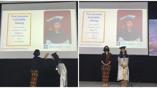 Didampingi Ibunda, Ini 6 Potret Wisuda SMA Jasmine Abeng Anak Ririn Ekawati