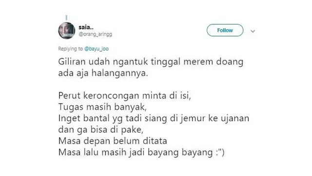 Alasan Lucu Mau Tidur