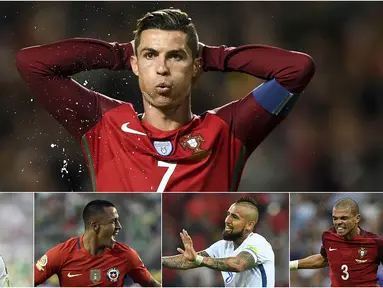 Berikut ini delapan pesepak bola top yang meramaikan Piala Konfederasi 2017 di Rusia. (AFP)