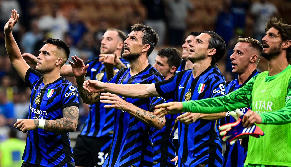 Menghadapi Atalanta di di Stadion San Siro, Inter Milan tampil sangat solid dan meraih kemenangan empat gol tanpa balas. (Piero CRUCIATTI/AFP)