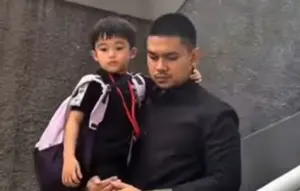 Kedekatan Aripat dengan Adzam Putra Nathalie Holscher, Temani Daftar Sekolah