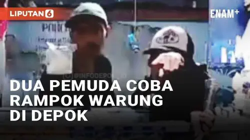 VIDEO: Viral Dua Pemuda Bersajam Coba Rampok Warung di Depok, Rusak Dagangan Usai Gagal