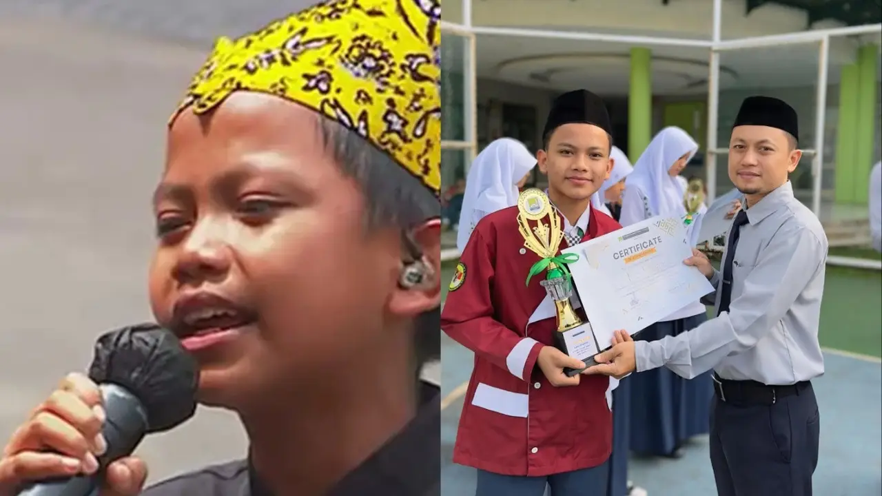 Potret Farel Prayoga Juara Lomba Azan di Sekolah/Instagram @rais_simpson