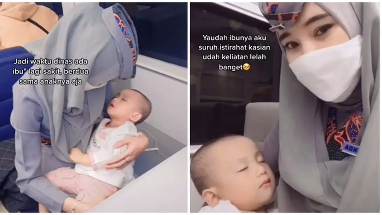 Ibunya Sedang Sakit, Aksi Pramugari Kereta Momong Anak Penumpang Ini Banjir Pujian