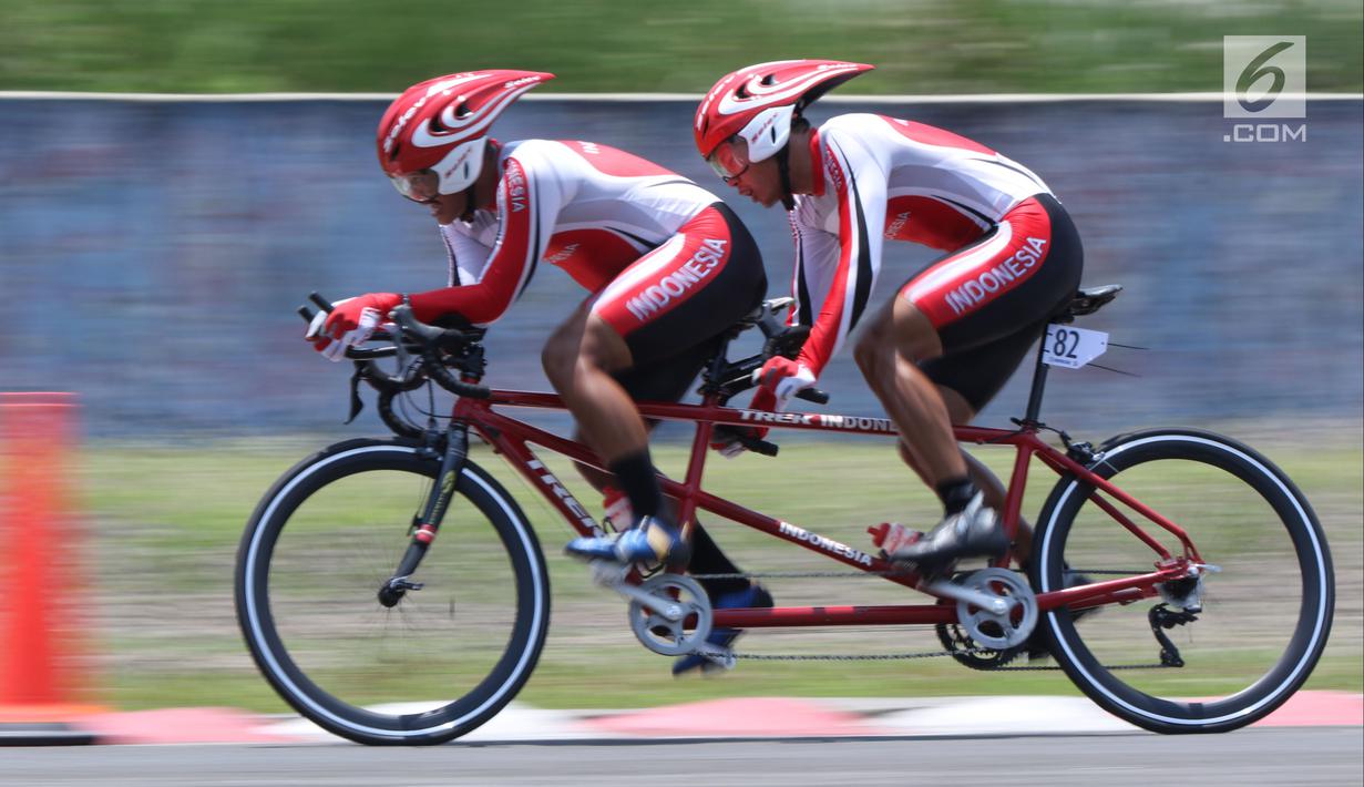 Foto Perjuangan Atlet Para Cycling Indonesia Saat Laga Itt Road