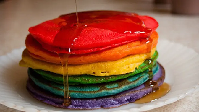 Resep Super Sederhana Pancake Pelangi Imut Dan Lezat Lifestyle Fimela Com