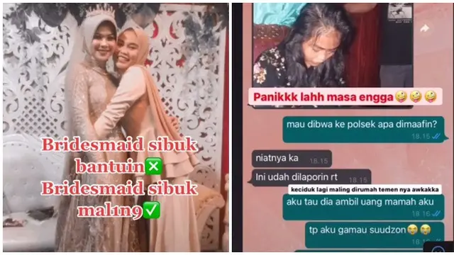 Viral Bridesmaid Pengantin Ini Ternyata Maling, Bikin Warganet Ikut Kesal