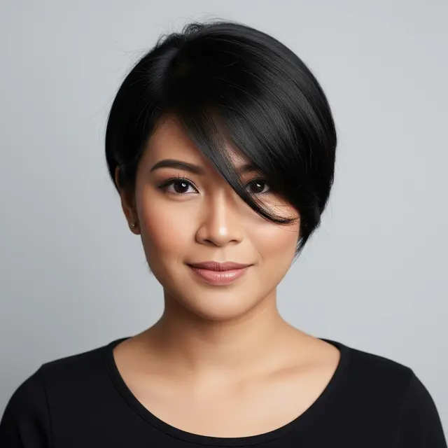 Gaya Rambut Wanita Wajah Bulat 2026 yang Bikin Tirus Sekaligus Stylish Model Pixie Cut Poni Samping